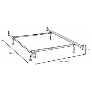 Renee - Twin / Full Bed Frame With Reinforced Center Beam And Bolt-On Construction - Black