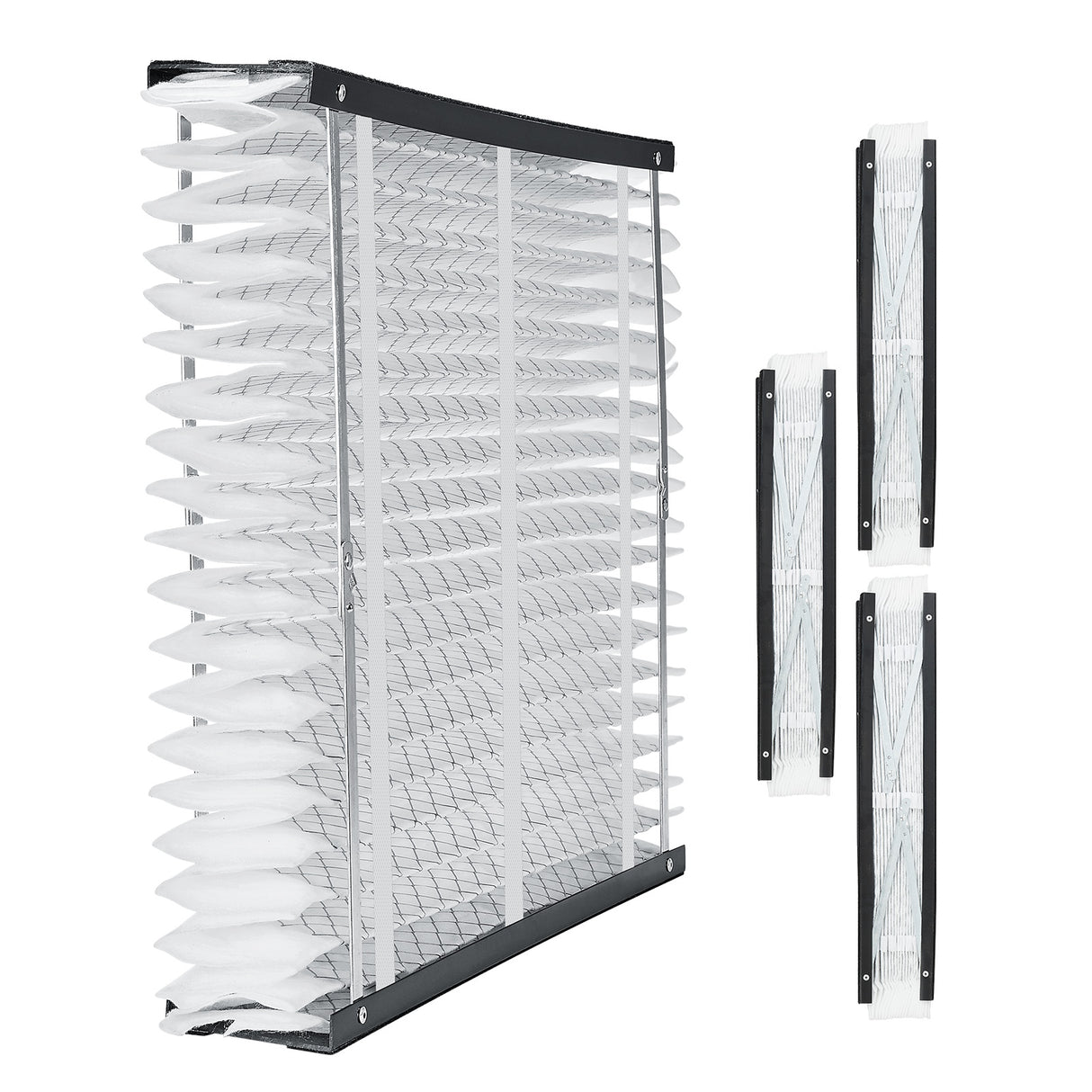 Air Filters MERV 13 Electrostatic Pleated HVAC Furnace Filter 4-Pack 20 x 25 x 4