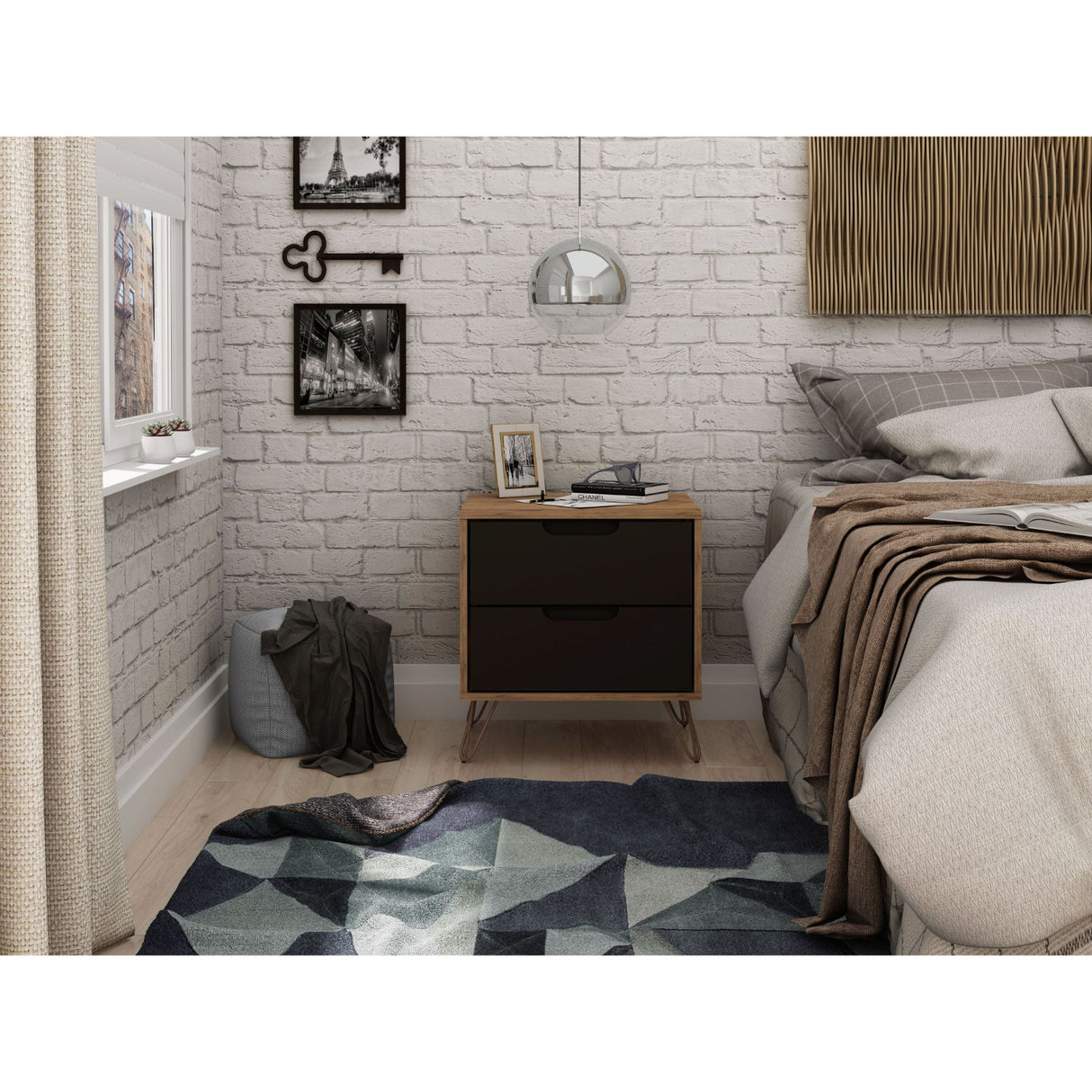 Rockefeller - 2 Drawer Nightstand