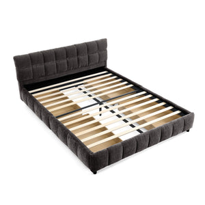 Modern Platform Bed Frame With Thick Fabric