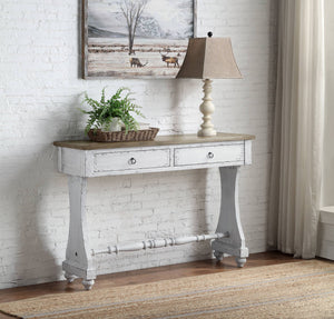 Carminda - Console Table - Antique White - Best Buy Furniture
