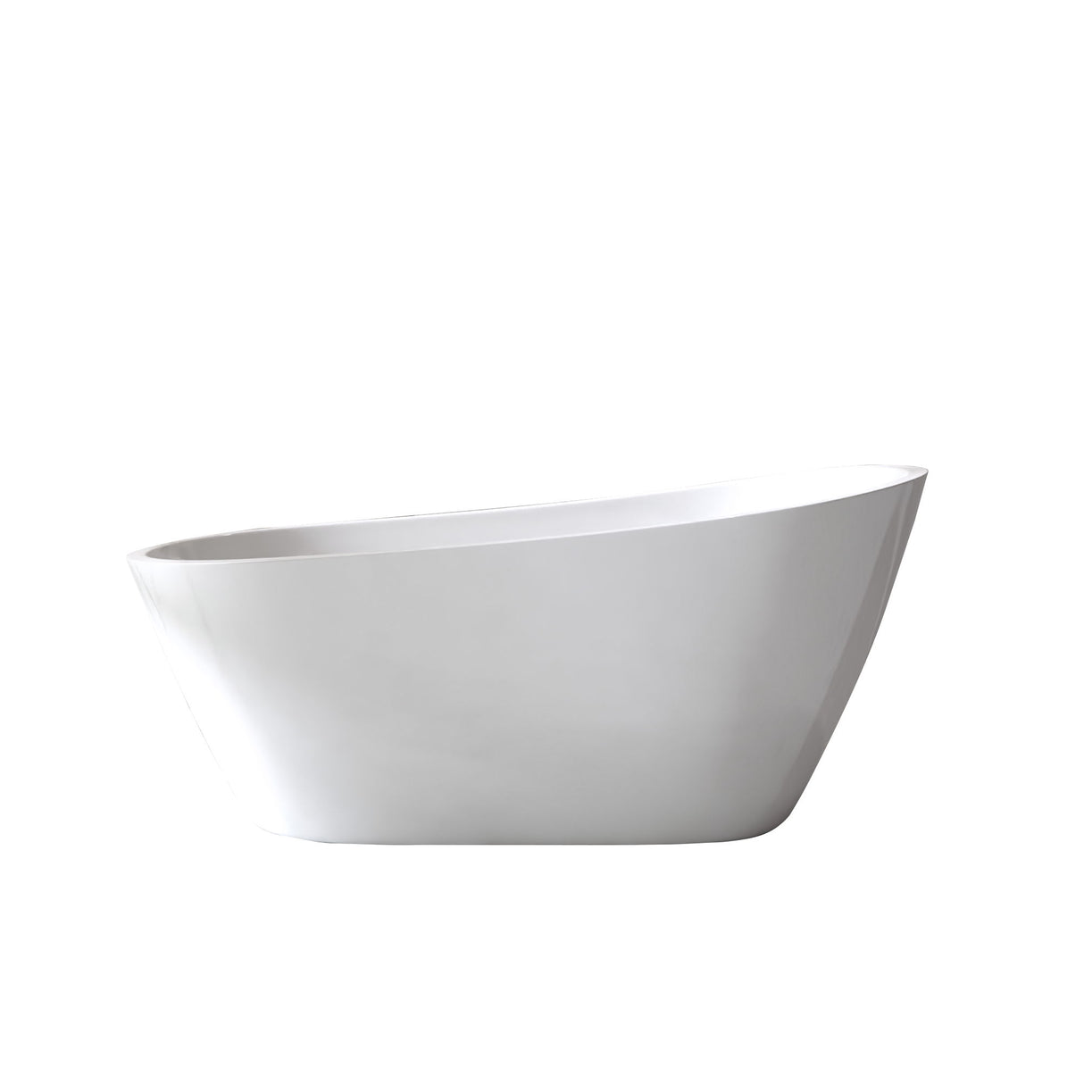 Special-Shaped Freestanding Slipper Bathtub, Overflow & Pop Up Drain