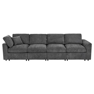 U-Style 130.3" Modular Sectional Sofa, 4-Seater
