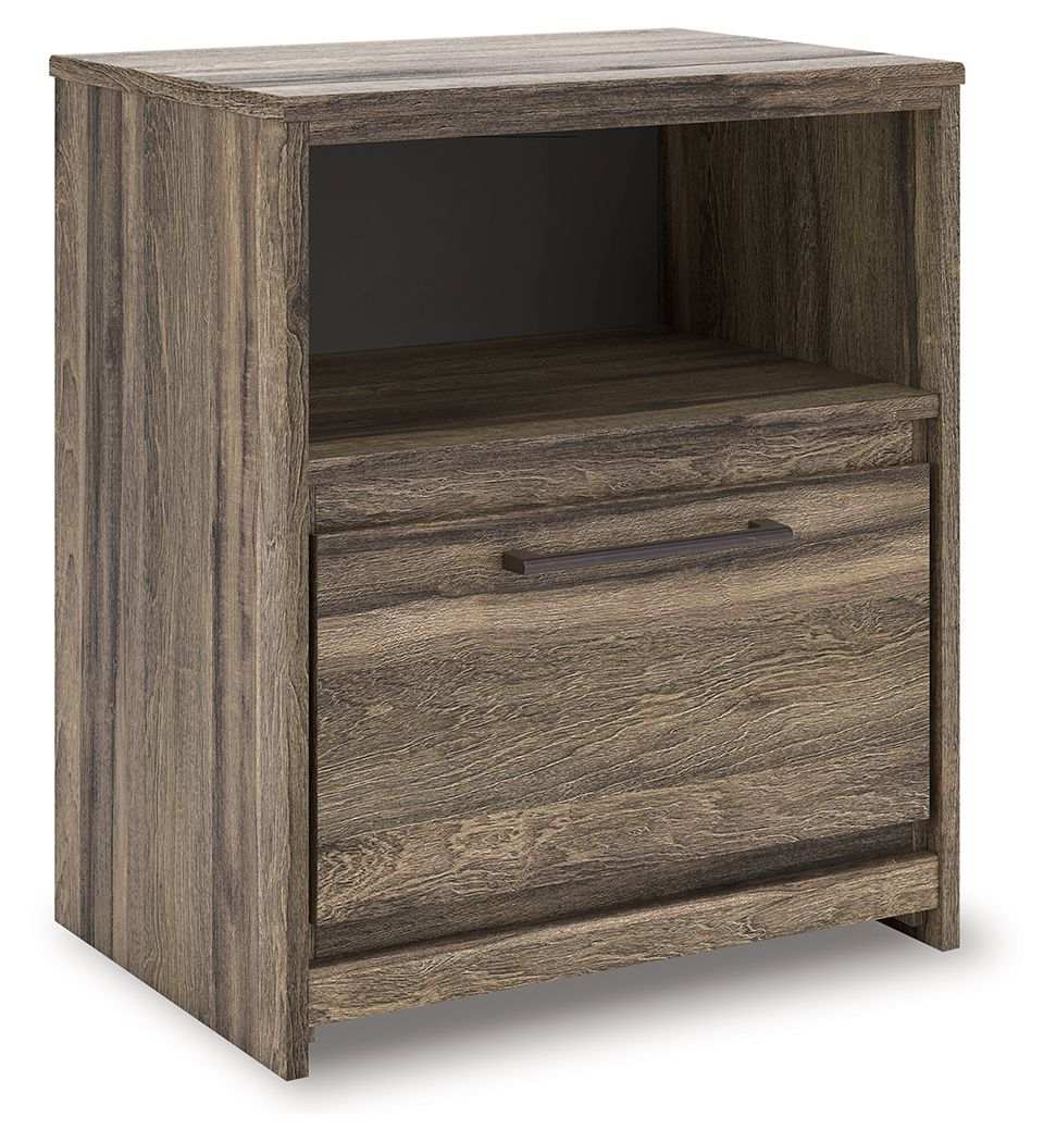 Elbrim - One Drawer Night Stand - Brown - Best Buy Furniture