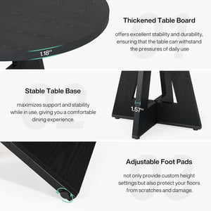Round Dining Cross Base Kitchen Table
