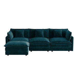 Oversize 3-Seater Sofa with Ottoman