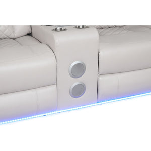 Benz - Power Reclining Loveseat With LED Lighting And Built In USB
