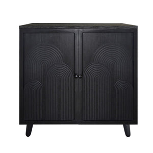 2 Door Accent Cabinet Storage Cabinet With Adjustable Shelf - Black