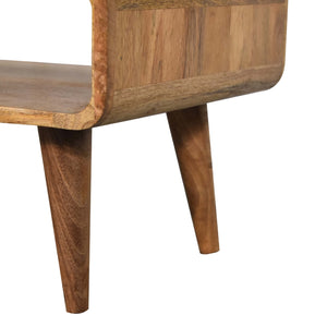 Solid Wood Media Unit, Open Slot, Oak-ish