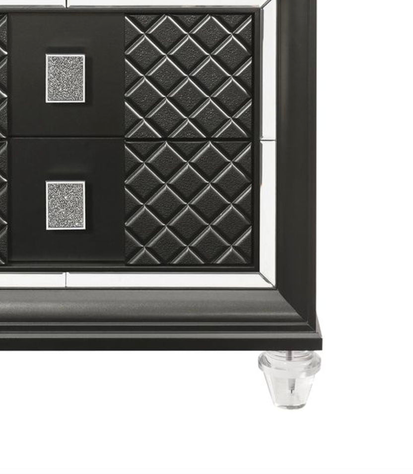 Sawyer - Metallic Nightstand - Gray - Best Buy Furniture