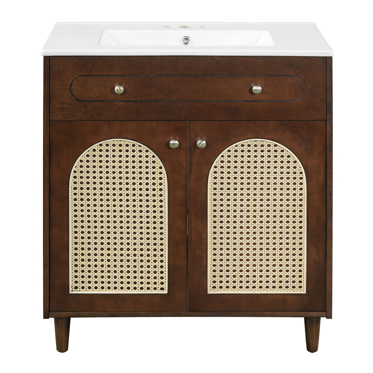 Modern Bathroom Vanity With Sink, Cabinet With Adjustable Shelf