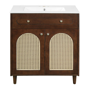 Modern Bathroom Vanity With Sink, Cabinet With Adjustable Shelf
