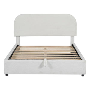 Upholstered Platform Bed With Hydraulic Storage System