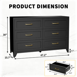 6 Drawer Dresser for Bedroom