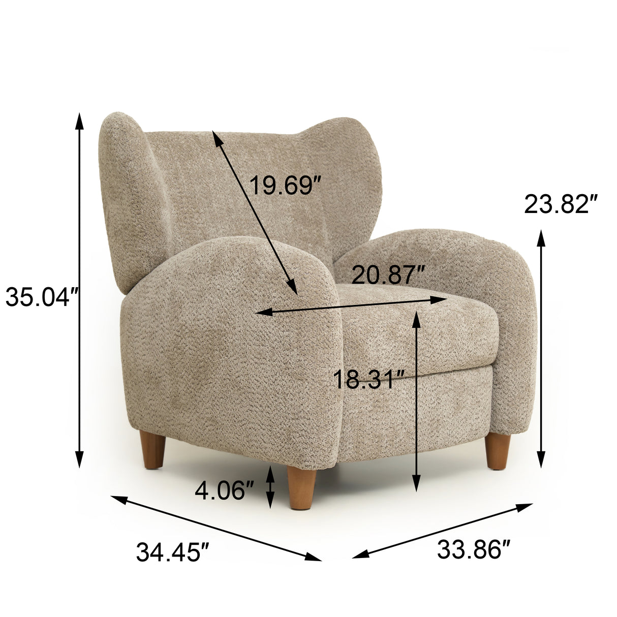 Nordic Chenille Fabric Multifunctional Chair