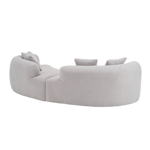Curved 4 Seater Full Compression Sponge Sofa