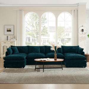 Comfort U Shaped Couch with Reversible Chaise