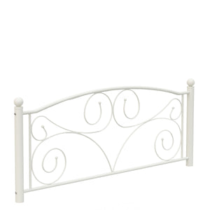 Full Size Unique Flower Sturdy System Metal Bed Frame with Headboard