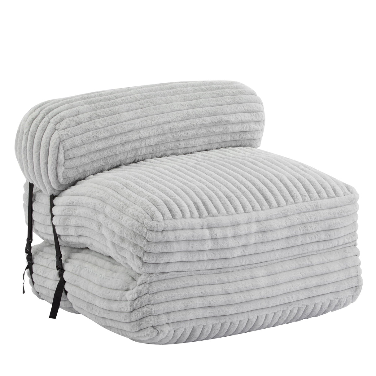 Latina - Indoor Foldbable Bean Bag Lounge Chair - Light Gray - Best Buy Furniture