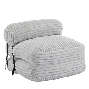 Latina - Indoor Foldbable Bean Bag Lounge Chair - Light Gray - Best Buy Furniture
