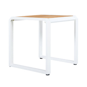 Outdoor Side Table with Teak Wood Top