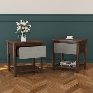 Modern Queen Bed Frame Set with 2 Nightstands