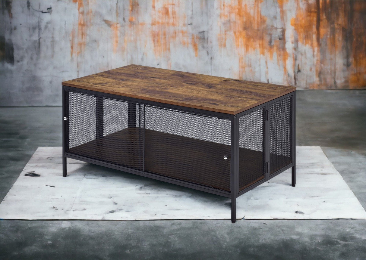 Winam - Coffee Table - Antique Oak / Black - Best Buy Furniture