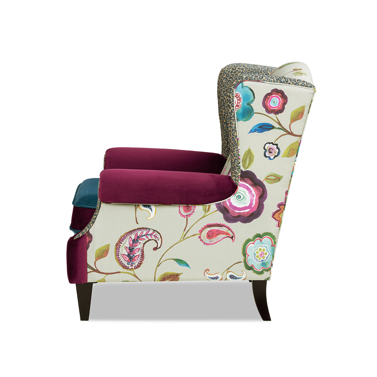 Anya Boho Chic Wingback Accent Arm Chair