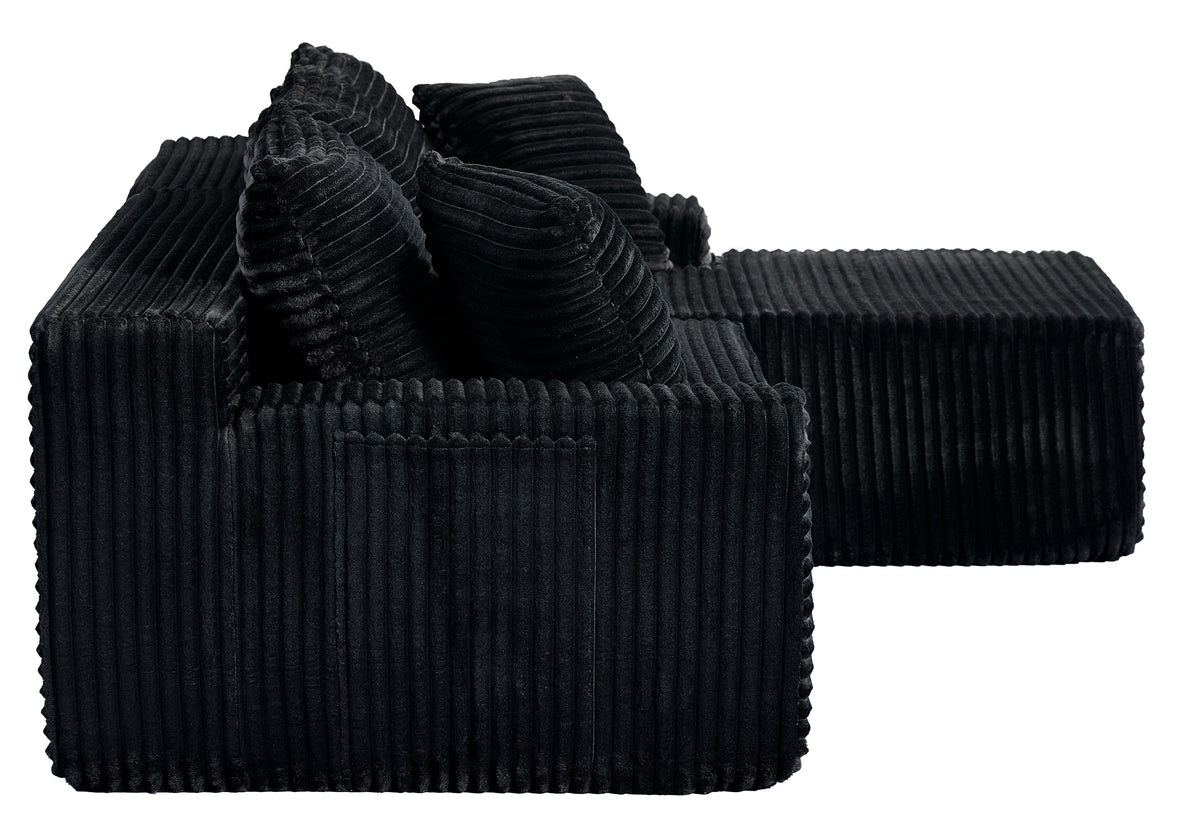 94.06 Inch Right Chaise L Shaped Boneless Cloud Sectional Sofa