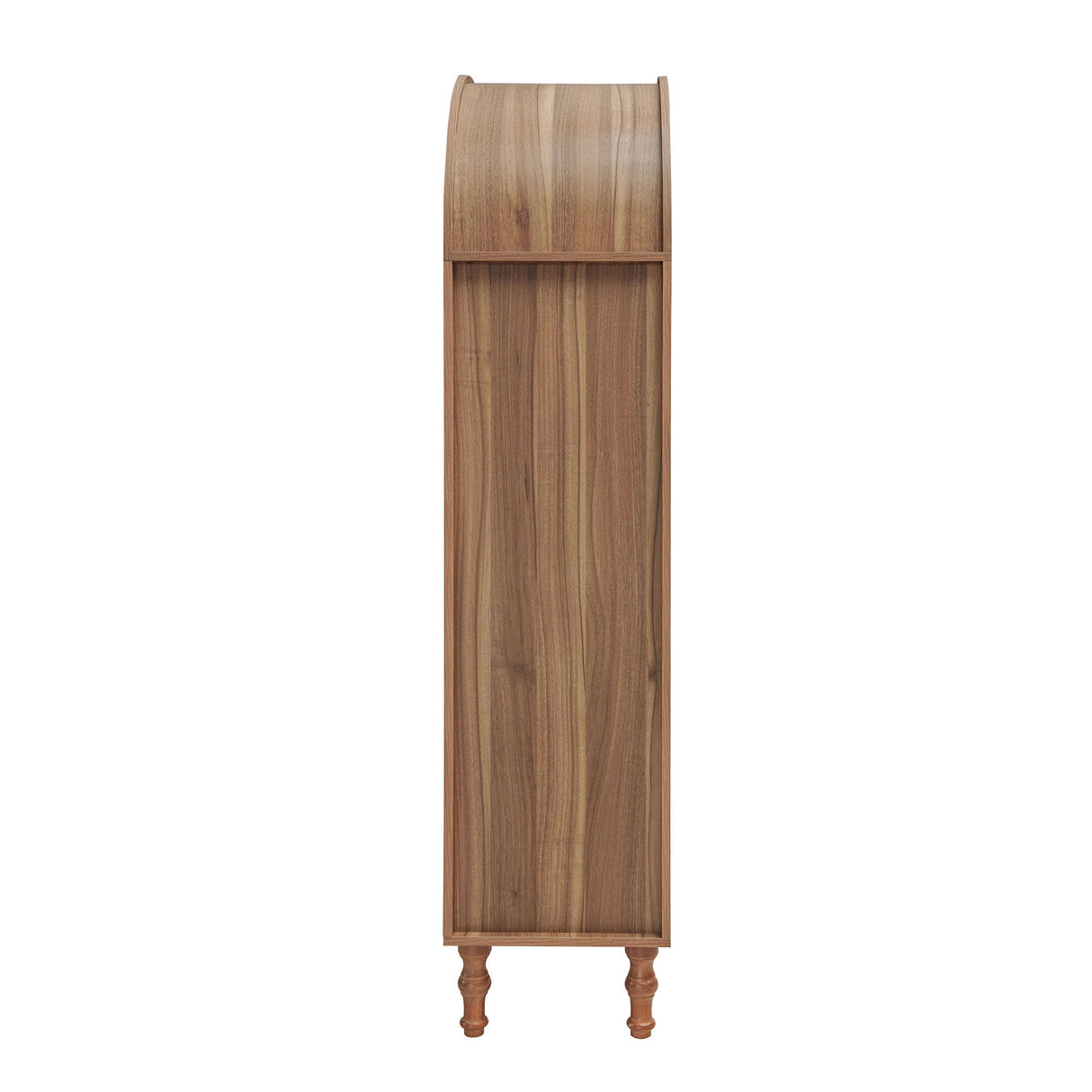 Tall Kitchen Pantry Cabinet With Hollow Carved Doors 2 Drawers And Adjustable Shelves Storage Display Cabinet For Kitchen Dining Room Or Living Room - Walnut