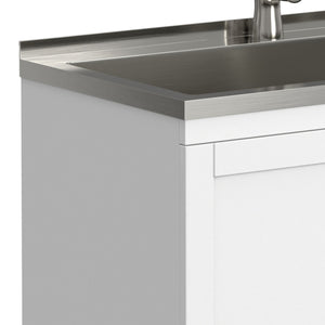 Reed - Deluxe Laundry Cabinet With Pull-Out Faucet And Stainless Steel Sink