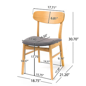 Dining Chairs With Cushioned Seat (Set of 2)