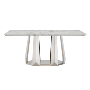 Marble Dining Table for 6 People