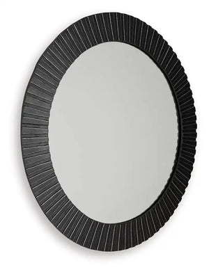 Ozias - Accent Mirror - Black - Best Buy Furniture