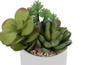 7" Tall, Artificial Plant, Succulent, Indoor, Faux, Fake, Table, Greenery, Potted, Decorative (Set of 2) - Green / White - Best Buy Furniture