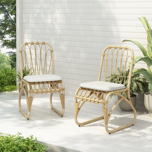 Outdoor Wicker Dining Chairs With Washable Cushion (Set of 2) - Best Buy Furniture