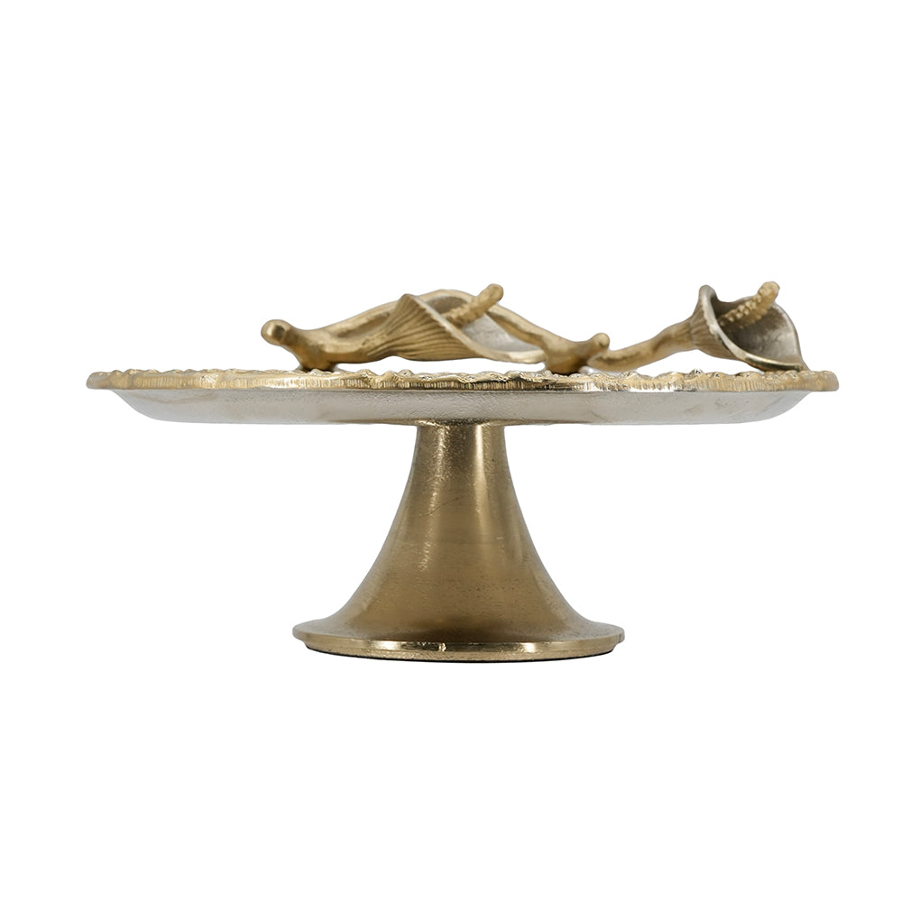 Calla Lily Decorative Pedestal Tray