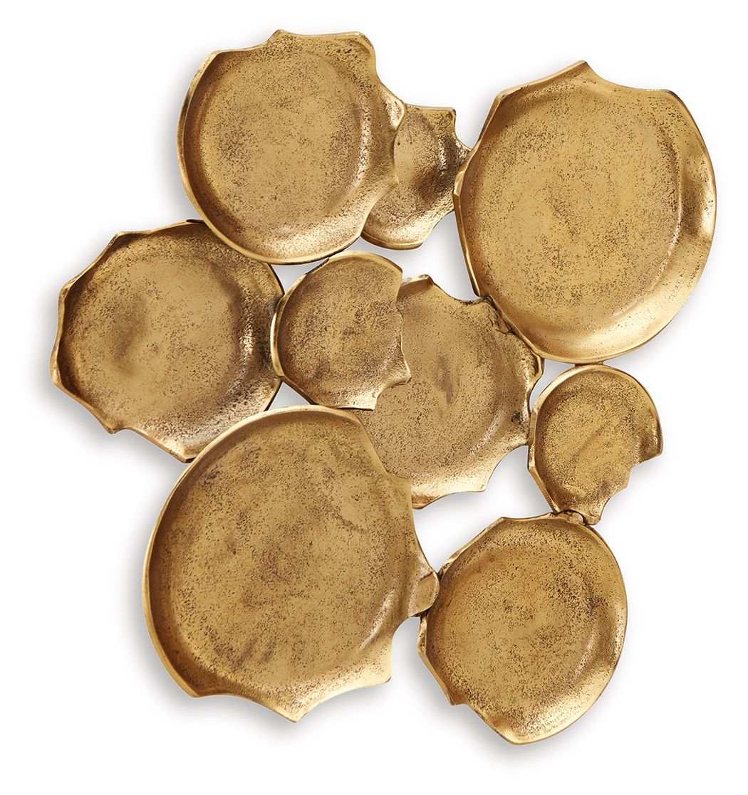 Gageton - Wall Decor - Antique Gold Finish - Best Buy Furniture