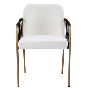 Modern Glam Upholstered Dining Chairs (Set of 2)