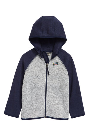 LLBean Zip Fleece Hoodie - Bright Navy Pewter