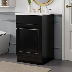 Bathroom Vanity With Sink, Cabinet With Adjustable Shelf - Best Buy Furniture