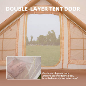 Inflatable Camping Tents with Hand Pump – Durable Oxford Fabric Outdoor Shelter