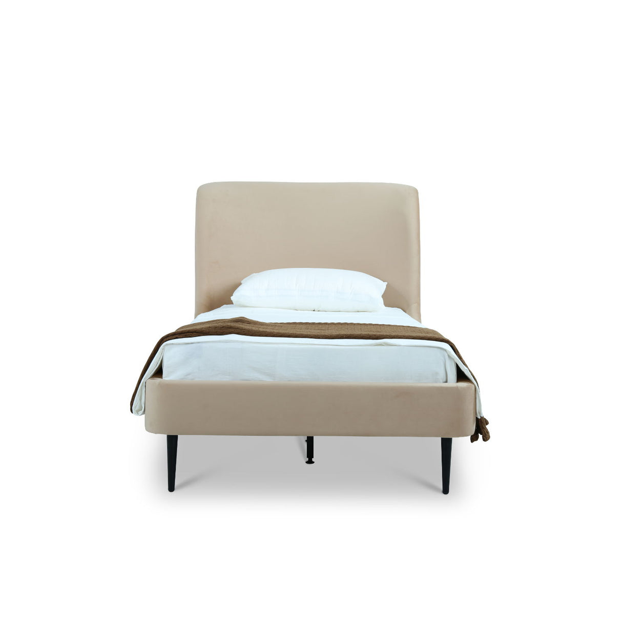 Heather - Upholstered Bed With Curved Headboard