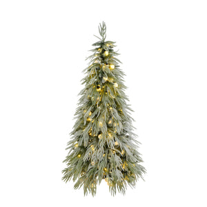 Snow Flocked Christmas Tree With LED Lights