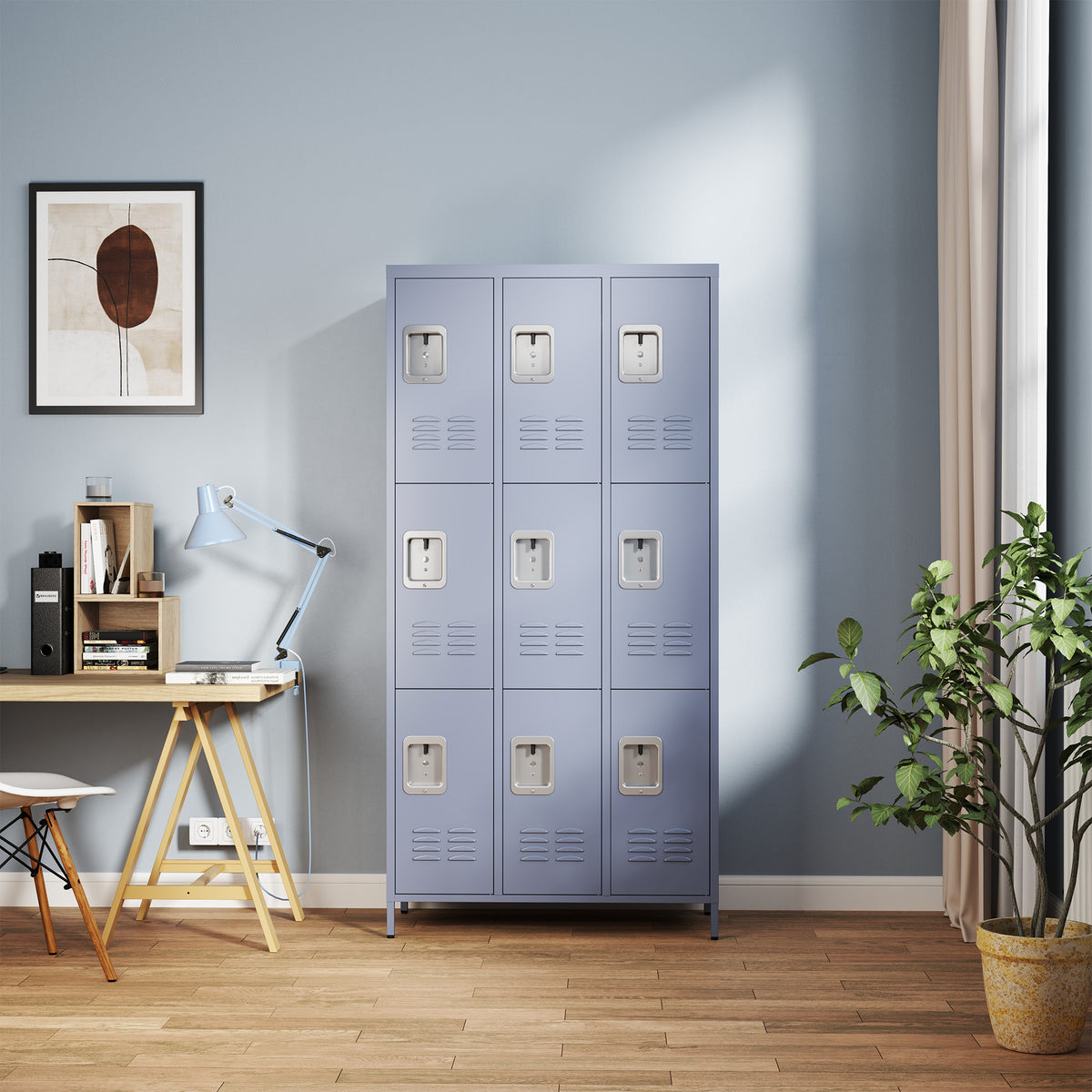 9 Door 72"H Metal Lockers