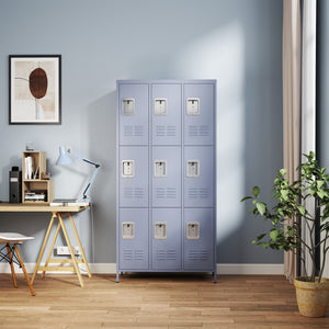 9 Door 72"H Metal Lockers