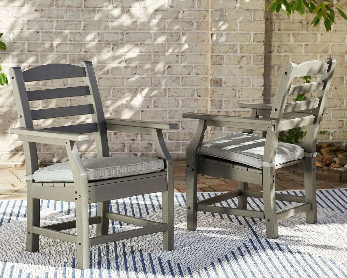 Visola - Arm Chair With Cushion (Set of 2) - Gray - Best Buy Furniture