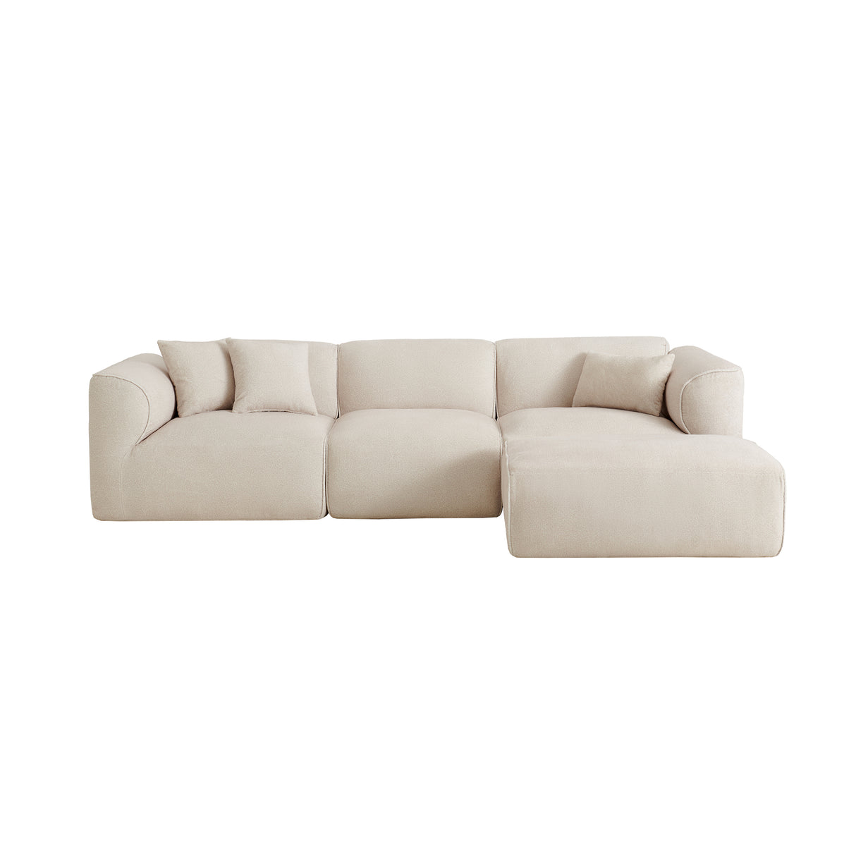 U_Style Luxury Living Room Double-Needle Cut Velvet Sofa