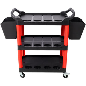 3 Tier Rolling Auto Detail Cart With Wheels