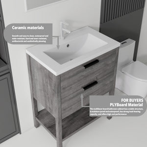 24 Inch Freestanding Bathroom Vanity with Sink